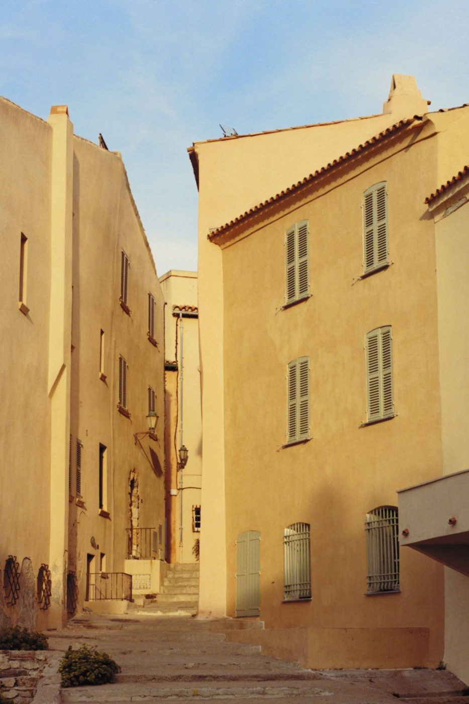 Ochre facades in Saint-Tropez